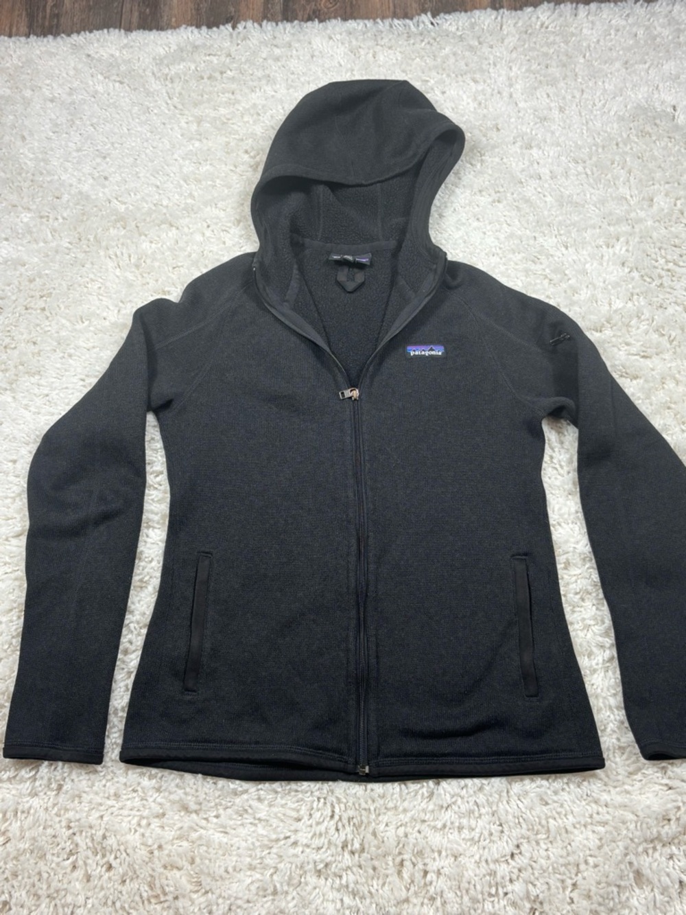 Patagonia Better Sweater Knit Fleece Hoody Black Full Zip Jacket Women’s M